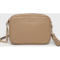 MICHAEL Michael Kors torebka skórzana kolor beżowy. Brązowe listonoszki MICHAEL Michael Kors, bez wzorów, na ramię, bez dodatków. Za 909.99 zł.