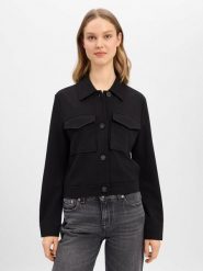 S.Oliver Kurtka koszulowa dla kobiet Kobiety Sztuczne włókno czarny, 44. Czarne kurtki S.Oliver, s, bez wzorów, z włókna, eleganckie, bez kaptura. Za 349.95 zł.
