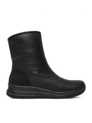 Rieker Botki CEO-L7760-00 Czarny. Czarne botki Rieker, bez wzorów, ze skóry, bez obcasa, na płaskiej podeszwie, bez zapięcia. Za 389.99 zł.