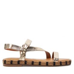 Sandały Tamaris. Żółte sandały Tamaris, bez wzorów, bez obcasa, na płaskiej podeszwie, bez zapięcia. Za 219.99 zł.