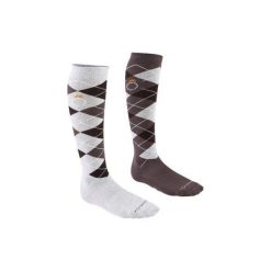 Skarpety jeździeckie w romby. Skarpetki marki FOUGANZA. Za 39.99 zł.