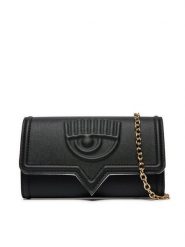 Chiara Ferragni Torebka 76SB4BAA Czarny. Czarne kopertówki Chiara Ferragni, bez wzorów, ze skóry, wizytowe, bez dodatków. Za 749.99 zł.