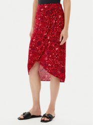 Pepe Jeans Spódnica midi Clau PL901199 Czerwony Slim Fit. Czerwone spódnice Pepe Jeans, l, bez wzorów, z jeansu, midi. Za 249.99 zł.