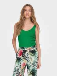 JDY Top Nanna 15180497 Zielony Slim Fit. Zielone topy JDY, xs, bez wzorów, z wiskozy, bez kołnierzyka, bez ramiączek. Za 59.99 zł.