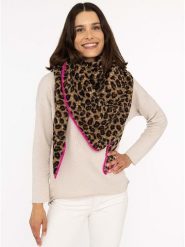 Zwillingsherz Chusta trójkątna "Leo" w kolorze beżowym - 200 x 130 cm rozmiar: onesize. Brązowe chusty Zwillingsherz, bez wzorów, ze skóry. Za 82.99 zł.