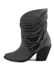 Loft37 Skórzane botki "One Of The Girls" w kolorze szarym rozmiar: 39. Szare botki loft37, bez wzorów, eleganckie, bez obcasa, bez zapięcia. Za 480.90 zł.