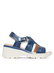 Hispanitas Sandały HV264570 C003 Granatowy. Niebieskie sandały Hispanitas, bez wzorów, ze skóry, bez obcasa, na płaskiej podeszwie, bez zapięcia. Za 589.99 zł.