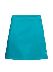 Jack Wolfskin Szorty "Hilltop Trail Skort W" w kolorze turkusowym rozmiar: 44. Niebieskie szorty sportowe Jack Wolfskin, bez wzorów, z materiału, outdoorowe. Za 155.95 zł.