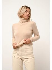 Just Cashmere Kaszmirowy sweter "Ava" w kolorze beżowym rozmiar: M. Brązowe swetry Just Cashmere, m, bez wzorów, z kaszmiru, bez ramiączek. Za 407.53 zł.