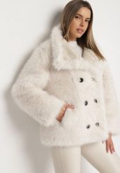 Beżowa Kurtka Dwustronna w Stylu Biker z Futerkiem Aflita. Brązowe kurtki Born2be, l, bez wzorów, z jeansu, eleganckie, bez kaptura. Za 349.99 zł.