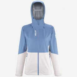Kurtka turystyczna damska Millet Fitz Roy Jkt W wodoodporna regular fit. Białe kurtki narciarskie Millet, na zimę, l, bez wzorów, z hardshellu, bez kaptura, narciarskie. W wyprzedaży za 721.05 zł.