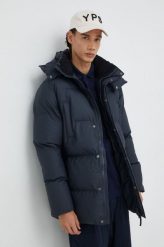Rains kurtka 15040 Boxy Puffer Parka kolor granatowy zimowa. Niebieskie kurtki Rains, na zimę, l, bez wzorów, z puchu, z kapturem. W wyprzedaży za 1,349.90 zł.