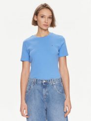 Tommy Hilfiger T-Shirt New Cody WW0WW40587 Niebieski Slim Fit. Niebieskie t-shirty Tommy Hilfiger, s, bez wzorów, z bawełny, bez kołnierzyka, bez ramiączek. Za 109.99 zł.