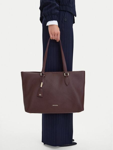 GINO ROSSI Torebka C- LDA9537 Bordowy. Czerwone shopper bag Gino Rossi, bez wzorów, ze skóry, bez dodatków. Za 259.99 zł.