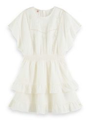 Scotch & Soda Sukienka w kolorze kremowym rozmiar: 36. Brązowe sukienki Scotch & Soda, bez wzorów, z bawełny, bez kołnierzyka, bez ramiączek, mini. Za 207.39 zł.