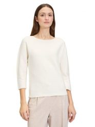BETTY & CO Sweter w kolorze kremowym rozmiar: 38. Brązowe swetry Betty & Co, bez wzorów, z bawełny, bez ramiączek. Za 130.99 zł.