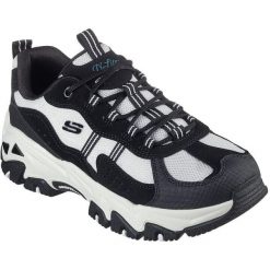 Buty sportowe damskie Skechers D'lites Hiker. Czarne buty sportowe lifestyle Skechers, bez wzorów, sportowe, bez zapięcia. Za 490.00 zł.