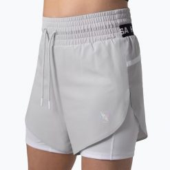 Spodenki treningowe damskie Hayabusa Mid Rise Layered. Szare szorty sportowe HAYABUSA, bez wzorów. Za 299.99 zł.