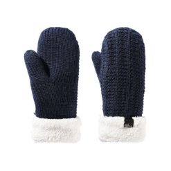 Rękawiczki turystyczne zimowe damskie Jack Wolfskin Highloft Knit Mitten. Niebieskie rękawiczki Jack Wolfskin, bez wzorów, z poliesteru, sportowe. Za 108.64 zł.