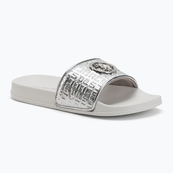 Klapki damskie U.S.Polo Assn IVY002B. Szare klapki U.S. Polo Assn., bez wzorów, z gumy, z otwartym noskiem, bez obcasa, bez zapięcia. Za 123.99 zł.