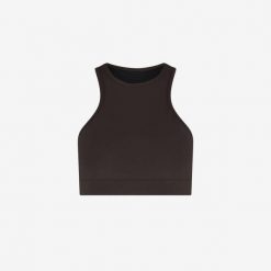 Damski bikini top racerfront wiązany do pływania & surfingu - Brązowy. Brązowe bikini WALLIEN, bez wzorów, sportowe. Za 259.00 zł.