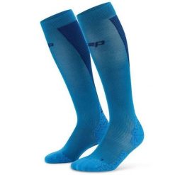 Damskie długie skarpety kompresyjne sportowe Core Ultralight CEP. Niebieskie skarpetki CEP, bez wzorów, z elastanu. Za 229.00 zł.