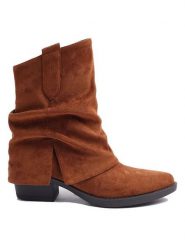 C'M Botki w kolorze jasnobrązowym rozmiar: 40. Brązowe botki C'M, bez wzorów, bez obcasa, bez zapięcia. Za 78.10 zł.