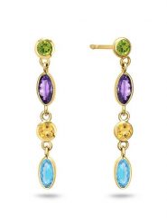 OR Carats Złote kolczyki-wkrętki z kamieniami szlachetnymi rozmiar: onesize. Niebieskie kolczyki OR Carats, z ametystem, złote. Za 652.99 zł.