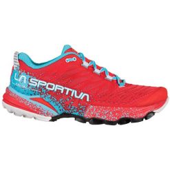 Buty trailowe damskie La Sportiva Akasha II. Czerwone buty do biegania La Sportiva, bez wzorów, z materiału, bez zapięcia, do biegania. Za 714.99 zł.