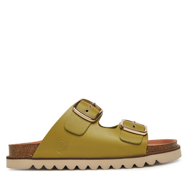 Klapki Dr. Brinkmann. Zielone klapki Dr. Brinkmann, bez wzorów, bez obcasa, bez zapięcia. Za 319.99 zł.