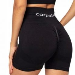 Spodenki sportowe damskie Carpatree Allure Czarne - CP-ASS-B. Czarne szorty sportowe Carpatree, bez wzorów, na fitness i siłownię. Za 129.99 zł.