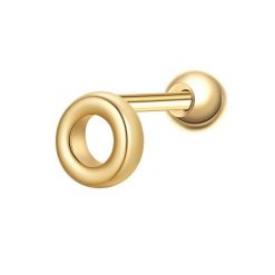 Glanzstücke München Piercing Litera O ze srebra próby 925 w kolorze zlotym Kolczyki 1 ct Damski. Żółte kolczyki Glanzstücke München, pozłacane. Za 110.49 zł.