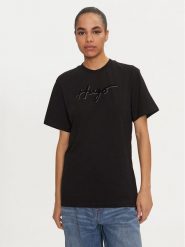 Hugo T-Shirt 50528585 Czarny Regular Fit. Czarne t-shirty Hugo, s, bez wzorów, z bawełny, bez kołnierzyka, bez ramiączek. Za 179.99 zł.
