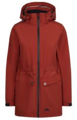 Trespass Tiverton - damska kurtka przeciwdeszczowa Burnt Sienna. Brązowe kurtki przeciwdeszczowe 2117 OF SWEDEN, xs, bez wzorów, bez kaptura. Za 378.99 zł.