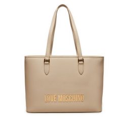 Torebka LOVE MOSCHINO. Brązowe shopper bag Love Moschino, bez wzorów, bez dodatków. Za 909.99 zł.