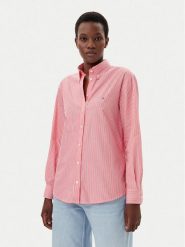Tommy Jeans Koszula DW0DW20290 Różowy Regular Fit. Czerwone koszule Tommy Jeans, l, bez wzorów, z bawełny, bez kołnierzyka, bez ramiączek. Za 239.99 zł.