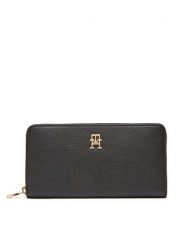 Tommy Hilfiger Portfel Th Distinct Lrg Za AW0AW17482 Czarny. Czarne portfele Tommy Hilfiger, bez wzorów, ze skóry. Za 259.99 zł.