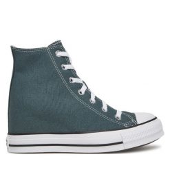 Trampki Converse. Zielone trampki Converse, bez wzorów, retro, bez zapięcia. Za 269.99 zł.