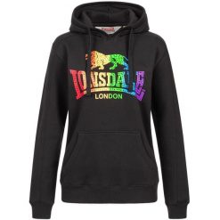 Bluza damska z kapturem Lonsdale Ramelton. Czarne bluzy z kapturem Lonsdale, s, z aplikacjami, z bawełny, z kapturem. Za 263.50 zł.