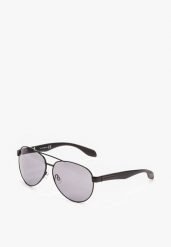 Czarno-Zielone Okulary Przeciwsłoneczne w Stylu Pilotek Tasina. Czarne okulary przeciwsłoneczne Renee, bez wzorów, z jeansu. W wyprzedaży za 23.99 zł.