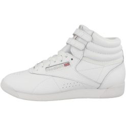 Damskie trampki na co dzień Reebok F S HI 100000103 Biały. Białe trampki Reebok, bez wzorów, ze skóry, bez zapięcia. Za 438.00 zł.