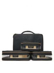 Guess Kosmetyczka PW7494 P4450 Czarny. Czarne torebki klasyczne Guess, z aplikacjami, ze skóry, bez dodatków. Za 149.99 zł.