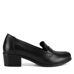 Czółenka Go Soft. Czarne czółenka GO SOFT, bez wzorów, bez obcasa, bez zapięcia. Za 199.99 zł.
