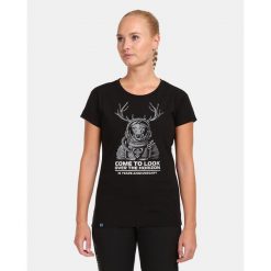T-shirt damski Kilpi LTD CALYPSO-W. Czarne t-shirty Kilpi, l, bez wzorów, z nylonu, sportowe, bez kołnierzyka, bez ramiączek. Za 112.21 zł.