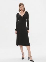 Pinko Sukienka dzianinowa Coccodrillo 102023 A18P Czarny Regular Fit. Czarne sukienki Pinko, s, bez wzorów, z dzianiny, bez kołnierzyka, bez ramiączek. Za 1,449.00 zł.