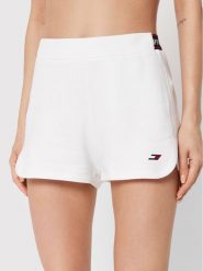 Tommy Hilfiger Szorty sportowe Tape S10S101432 Biały Regular Fit. Białe szorty sportowe Tommy Hilfiger, bez wzorów, z bawełny. Za 359.99 zł.