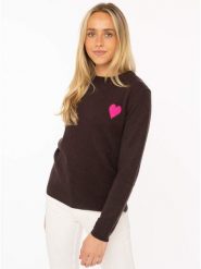 Zwillingsherz Kaszmirowy sweter w kolorze brązowym rozmiar: L. Brązowe swetry Zwillingsherz, l, bez wzorów, z kaszmiru, bez ramiączek. Za 589.95 zł.
