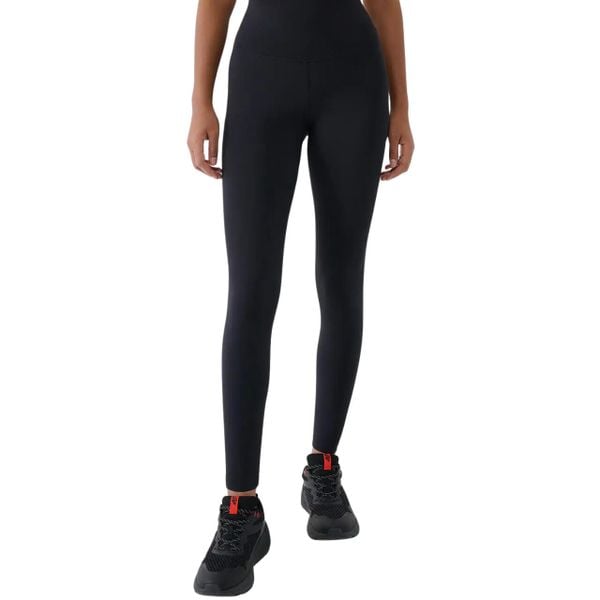 Legginsy damskie 4F FNK. Czarne legginsy 4f, bez wzorów, z materiału, długie. Za 100.99 zł.