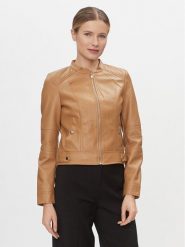 Vero Moda Kurtka z imitacji skóry Love 10300241 Brązowy Regular Fit. Brązowe kurtki Vero Moda, m, bez wzorów, ze skóry, bez kaptura. Za 129.99 zł.