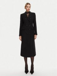 Dolce&Gabbana Płaszcz wełniany F0W1WT FU2TS Czarny Regular Fit. Czarne płaszcze Dolce&Gabbana, na zimę, bez wzorów, z wełny, bez kaptura. Za 16,959.00 zł.